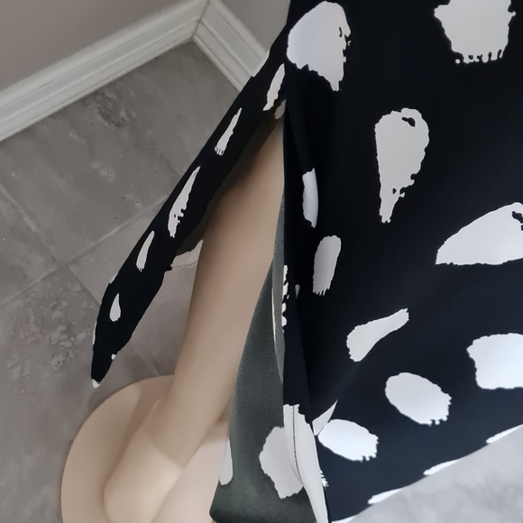 Truth & Fable Womens Keyhole Black/White Maxi Dress Sz S Side Slit Evening - Picture 13 of 16